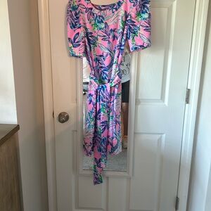 Lilly Pulitzer floral dress with sash